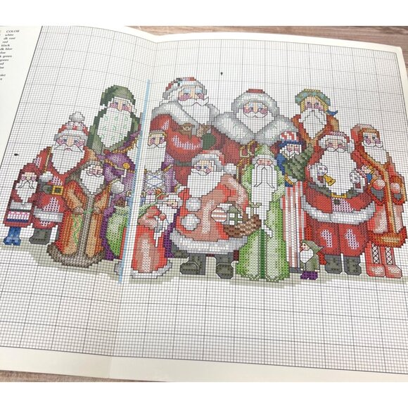 Santa Reunion Cross Stitch Pattern Leaflet By Heartprint Inc. Leisure Arts 2061 - Picture 3 of 3